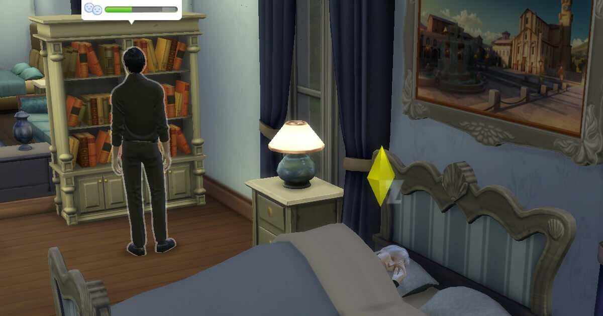sims4でベッドで眠るシムの画像