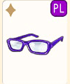 紫ふち眼鏡