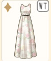 花柄ロングドレス