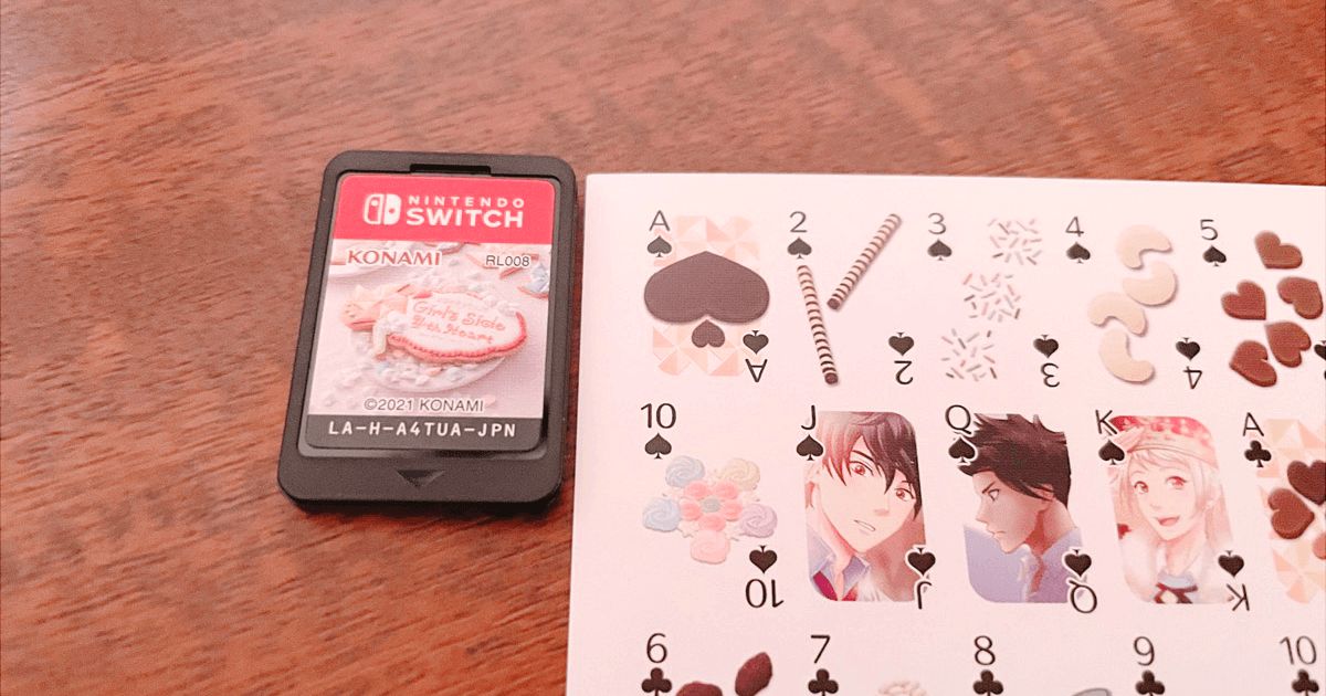 Switchのゲームソフトと比較しときメモGS4のトランプデザインカード