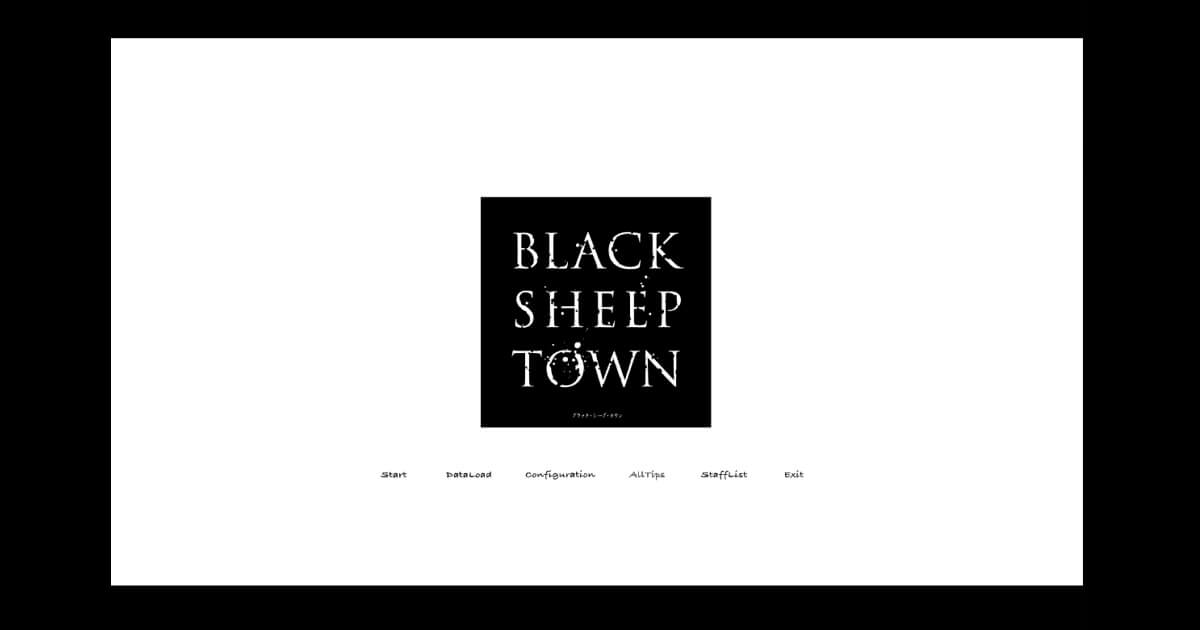 BLACK SHEEP TOWNのタイトル画面