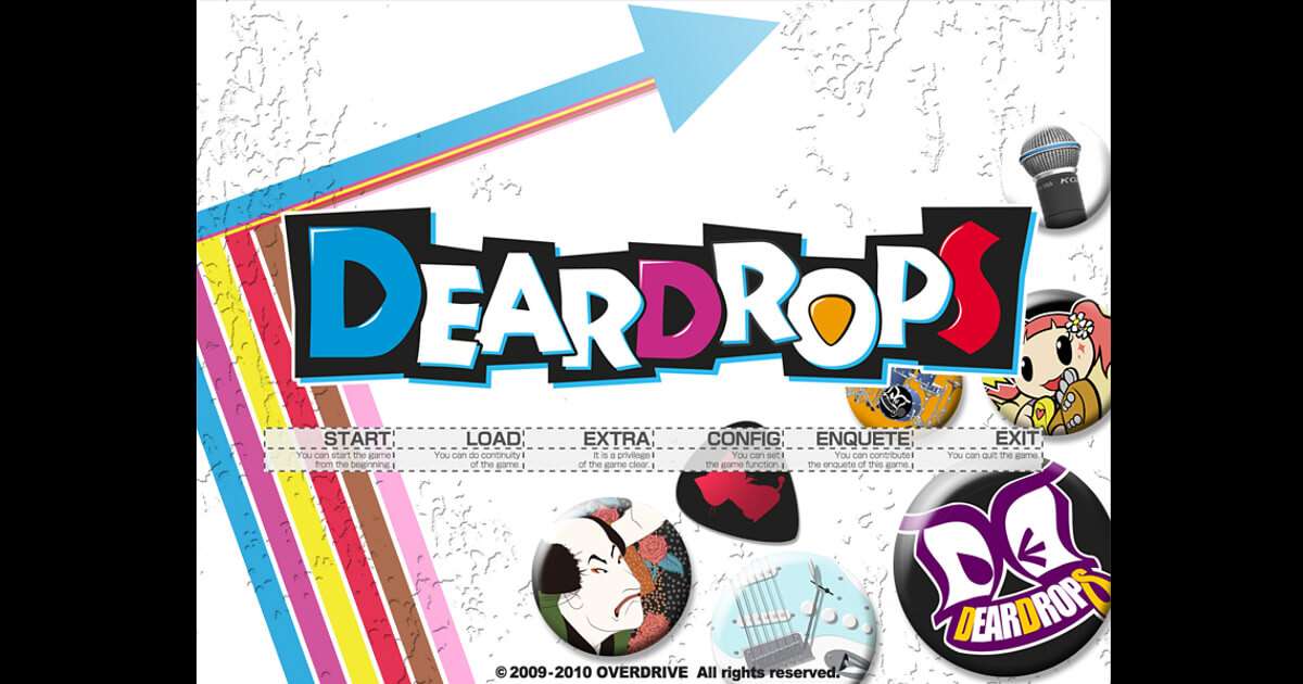 DEARDROPSのタイトル画面