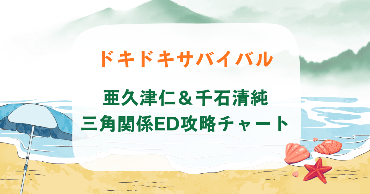 テニスの王子様ドキドキサバイバルの亜久津仁・千石清純の三角関係エンドの攻略記事