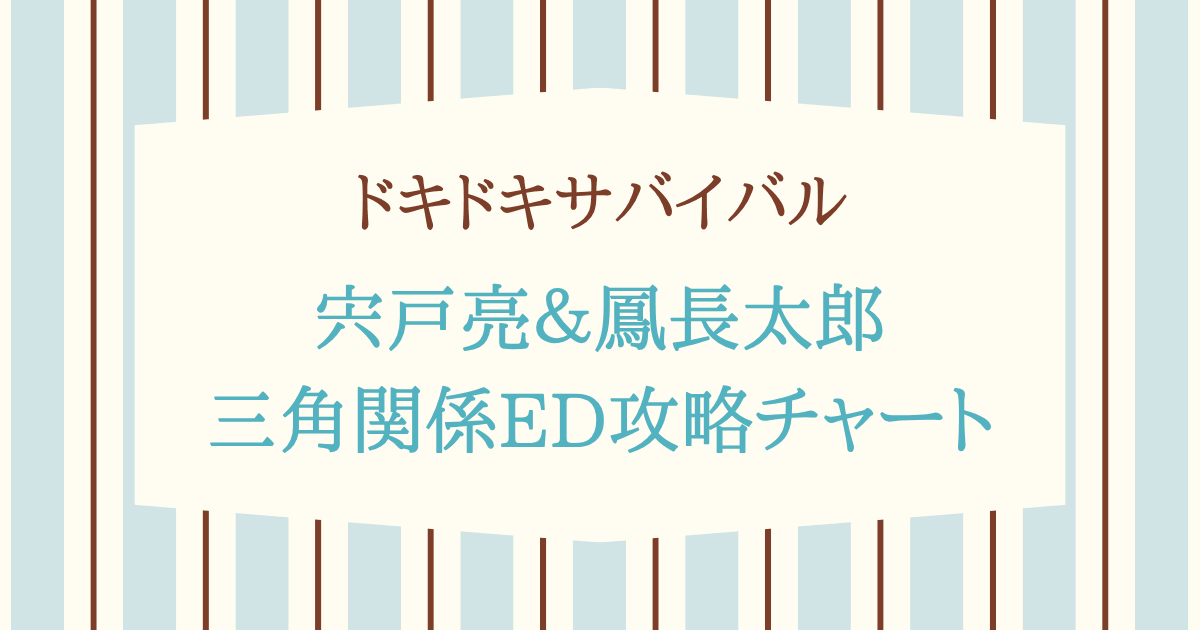 テニスの王子様ドキドキサバイバルの宍戸亮・鳳長太郎の三角関係エンドの攻略記事
